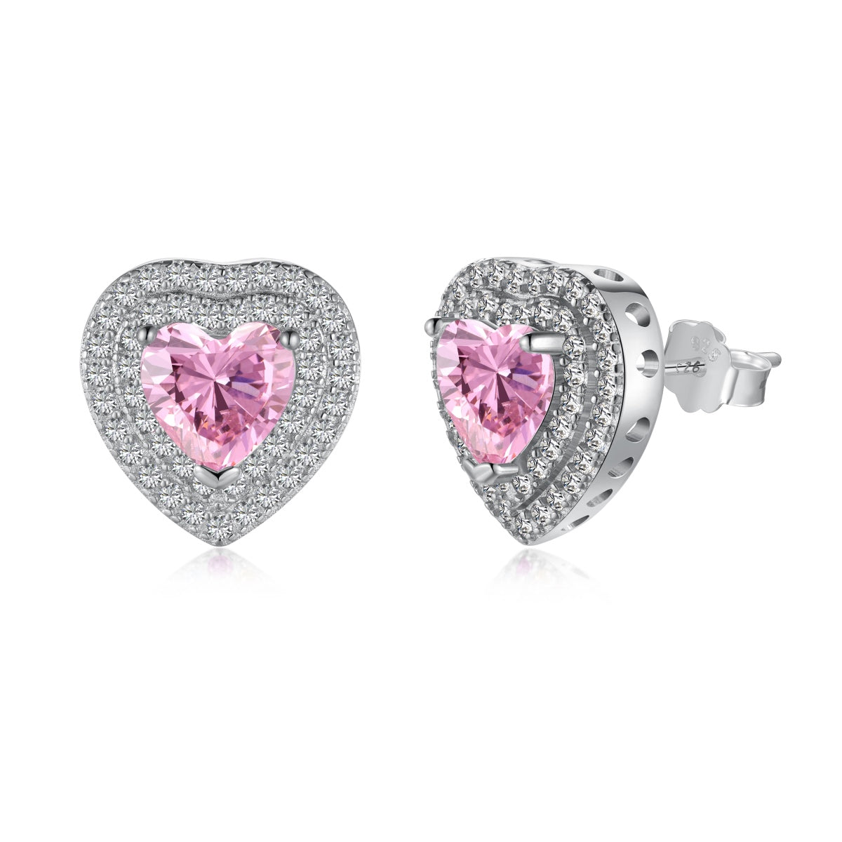 [Lucky Star]Dazzling Heart Shape Lover Earrings