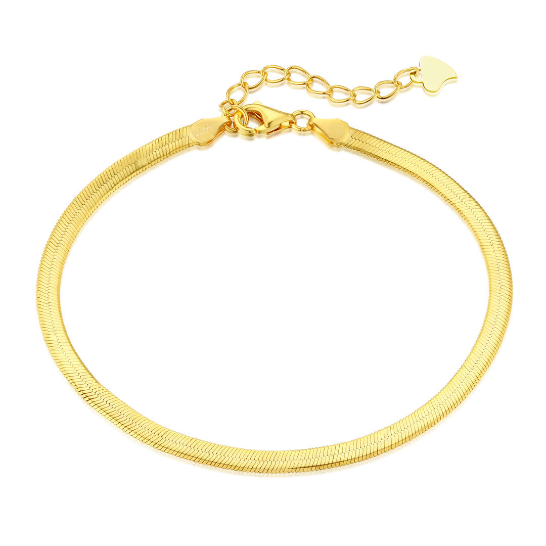 [Lucky Star]Flat Snake Bone Chain Blade Necklace