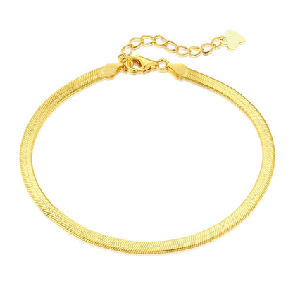 [Lucky Star]Flat Snake Bone Chain Blade Necklace