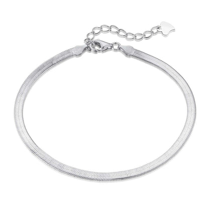 [Lucky Star]Flat Snake Bone Chain Blade Necklace