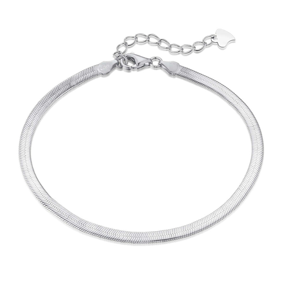 [Lucky Star]Flat Snake Bone Chain Blade Necklace